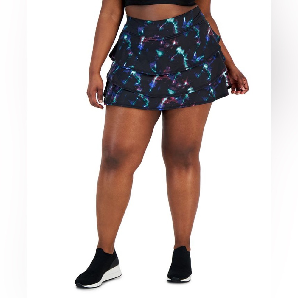 ID Ideology Plus Size Printed Celestial Sky Flouncy Skort Plus Size 4X New w/Tag